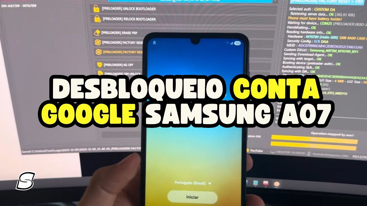 FRP SAMSUNG A07 (A075M/F) ANDROID 15 (BIT-1) UNLOCK TOOL