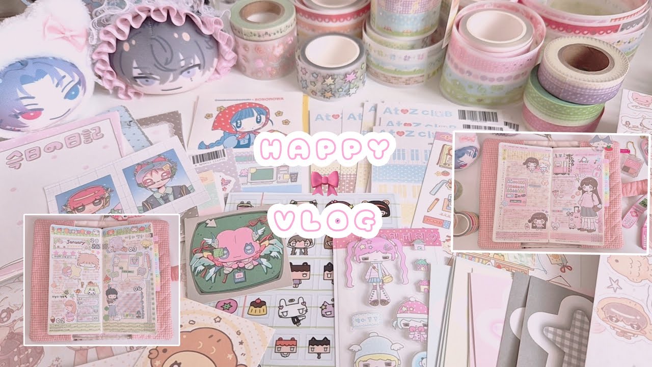🎀メリング/ソソロワ購入品🎀のんびり手帳デコฅ•ω•ฅ☆다꾸/에이투지클럽/journal with me＾＾