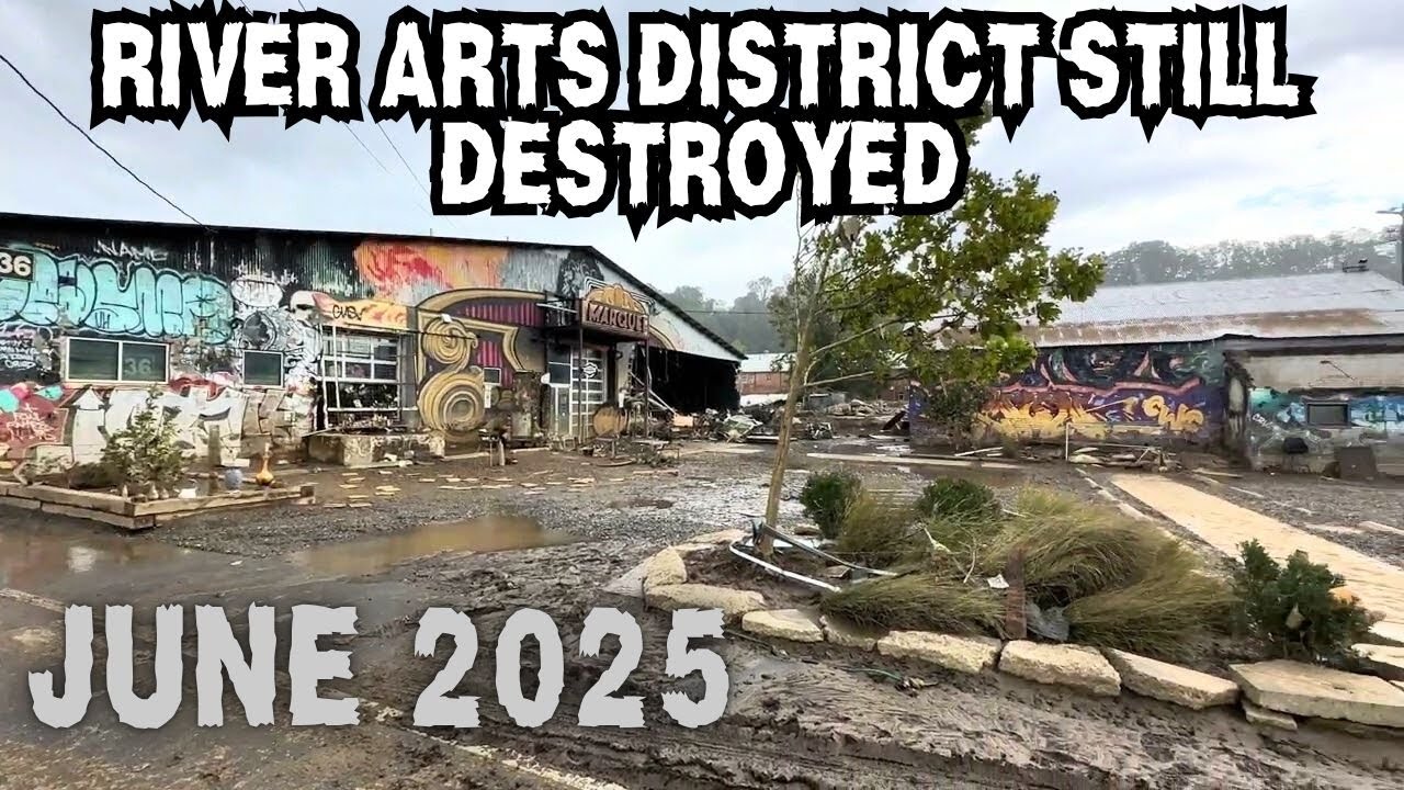 Asheville River Arts District -Still Destroyed (June 2025) #asheville #walkingtour #riverarts