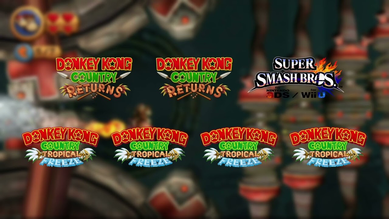 Donkey Kong Country Returns : Gear Getaway ULTIMATE MASHUP (Wii x2 + SSB4 + Wii U x4)