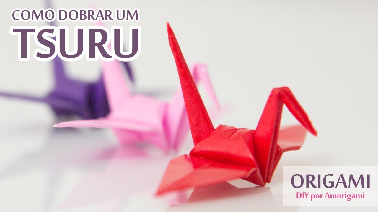 COMO FAZER ORIGAMI TSURU #OrigamiTsuru #Origami #Tsuru