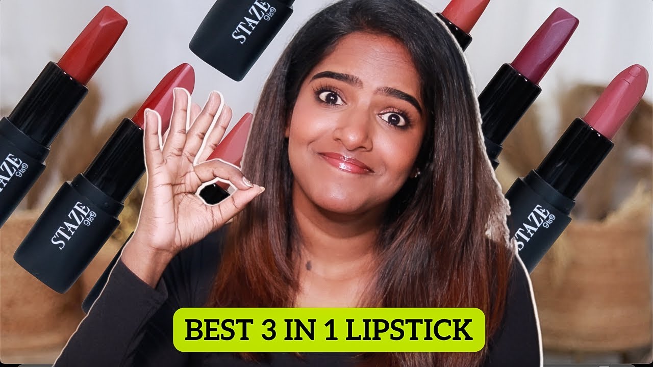STAZE 9 TO 9 3in1 LIPSTCIKS🤩New Must Have Lipsticks for everyone-Review & Swatches!