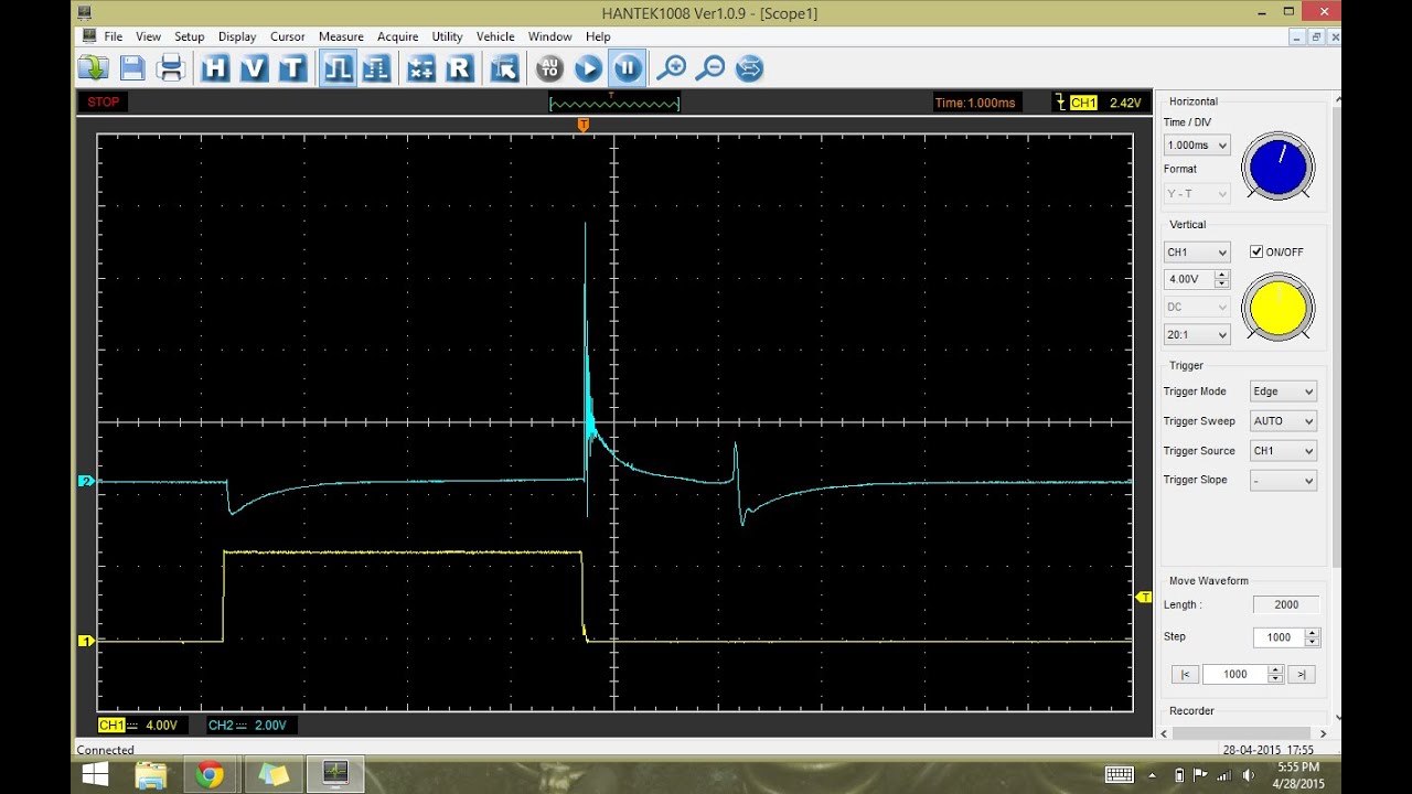 Hantek 1008 Secondary Ignition Waveform