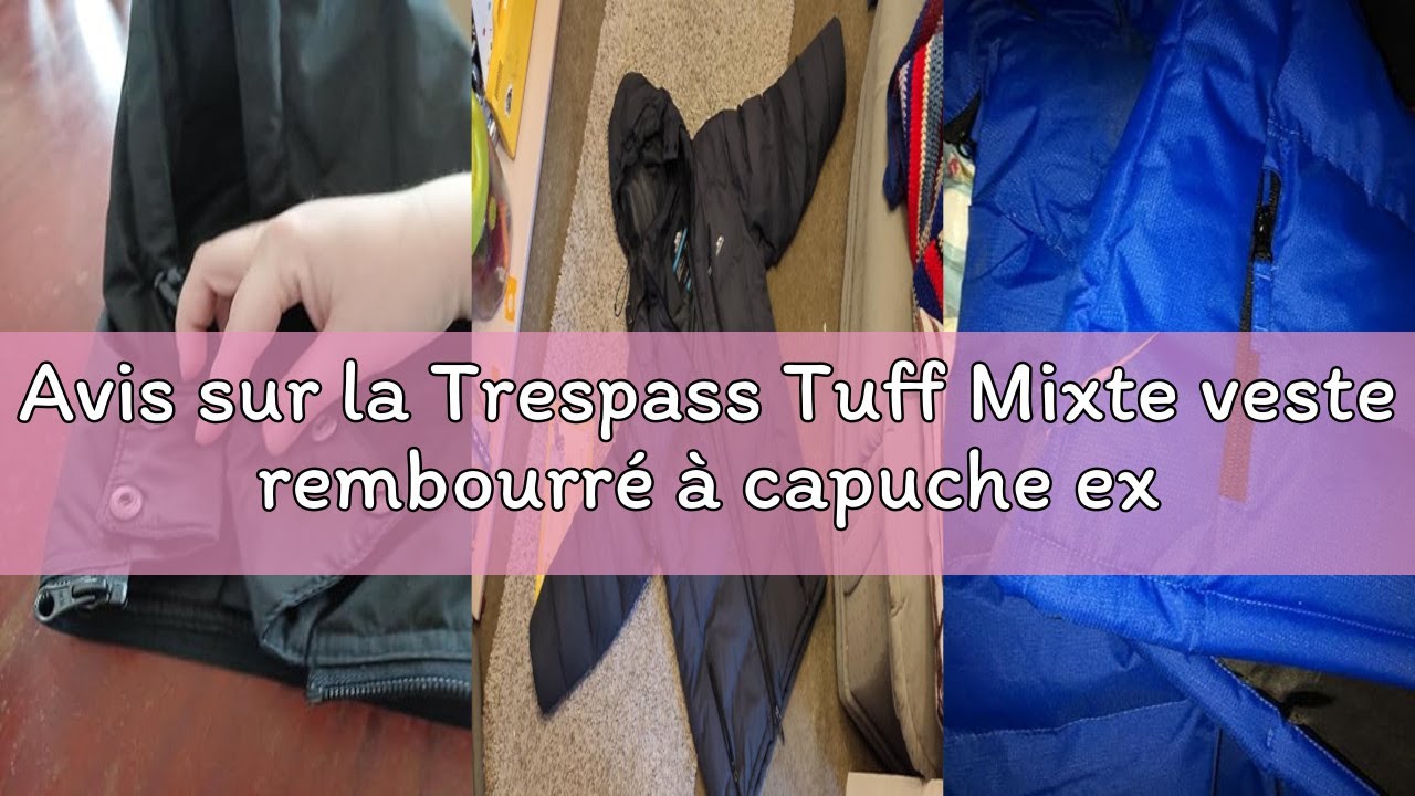 Avis sur la Trespass Tuff Mixte veste rembourré à capuche extérieur - -
