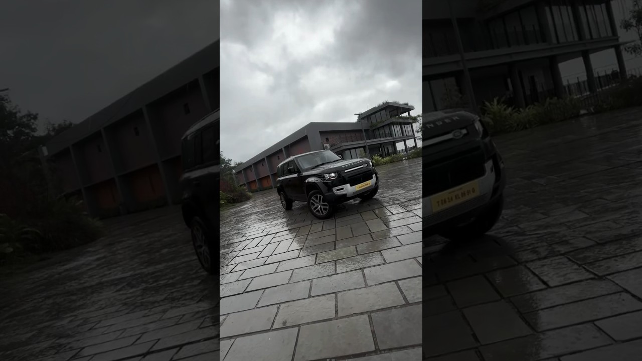 Defender : Where Adventure Meets Luxury. @adonzautomotive  for custom black pack. #defender #rain