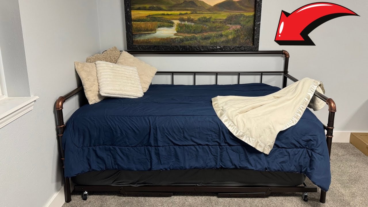 GarveeHome Metal Daybed Review &ndash; Sturdy, Stylish & Fits a FULL Twin Trundle!