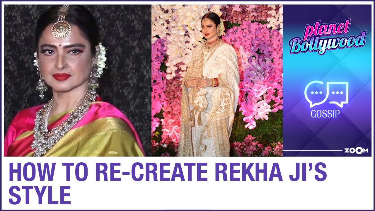 How to re-create Rekha Ji's style | Happy Birthday Rekha | Indian traditional saree look