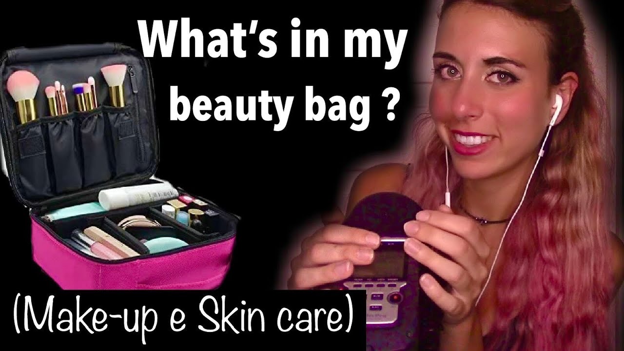 ASMR ITA~WHAT’S IN MY TRAVEL BEAUTY BAG? Make-up e Skin Care che ho portato in vacanza questa estate