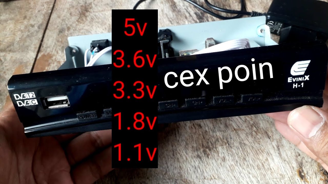 Cek poin tegangan STB Evinix H-1