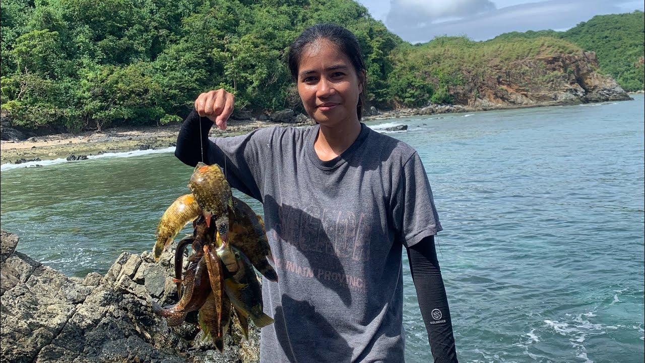 ako nalang ang sumuko sa dami ng isdang kumakagat | catch and cook 