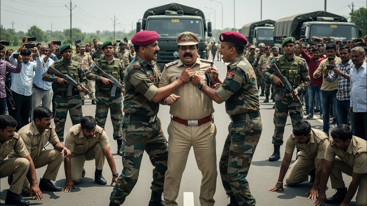 बीच हाईवे पर जब फौजी और इंस्पेक्टर आमने-सामने हुए,टैंक लेकर थाने पहुंचे आर्मी कर्नल पुरा थाना सरेंडर
