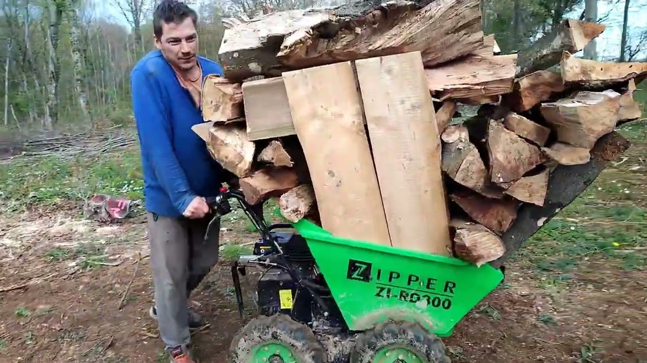 Gros débardage brouette zipper #boisdechauffage #bucheron #forestmen