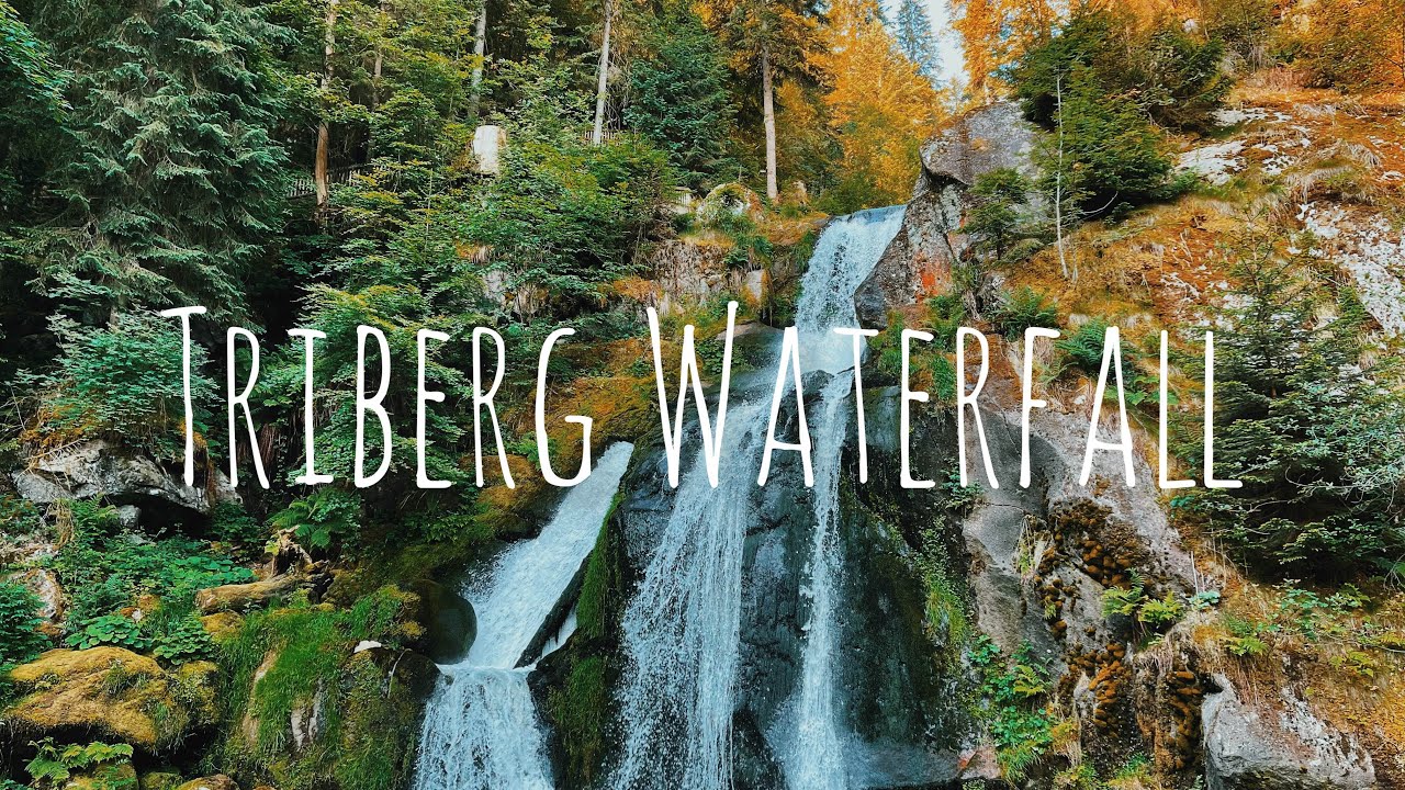 Triberg Waterfall. Morning walk. Germany 4K/60fps