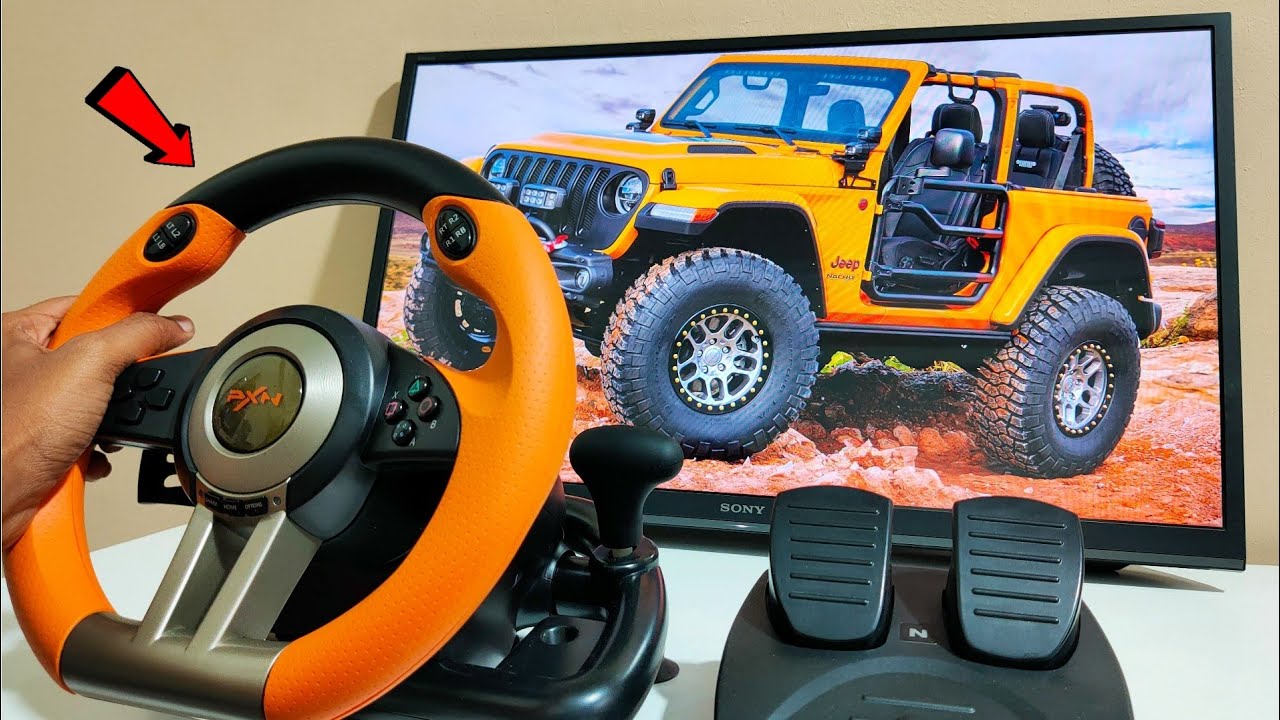 PXN V3 Pro Gaming Steering Wheel For PC,PS3,PS4 Unboxing & Testing - Chatpat toy tv