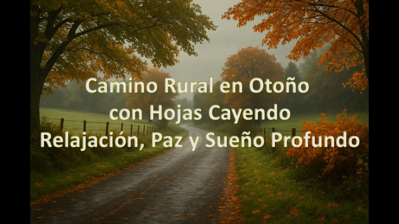 Camino Rural en Otoño con Hojas Cayendo | Relajación, Paz y Sueño Profundo 🍂✨