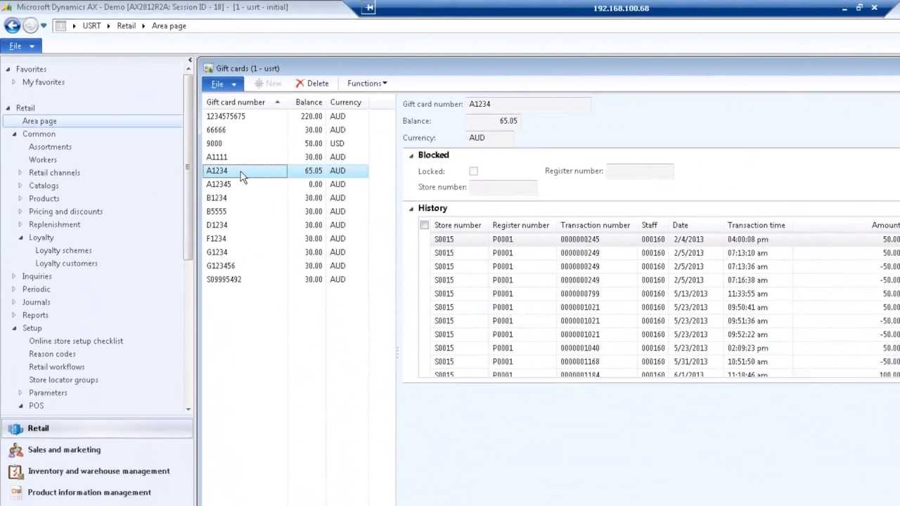 Microsoft Dynamics AX for Retail - Loyalty & Giftcards