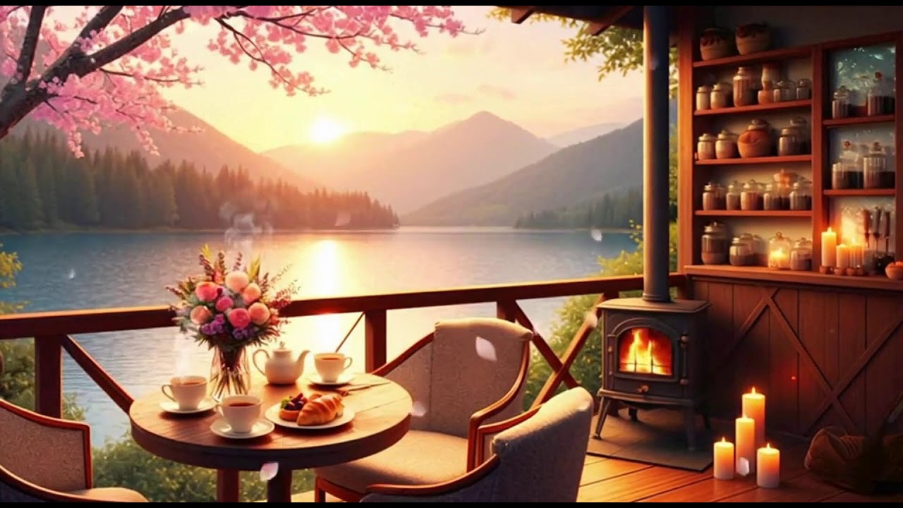 Spring Jazz Music 🌸 Cozy Coffee Shop Ambience & Relaxing Jazz Instrumental Music for Studying, Work