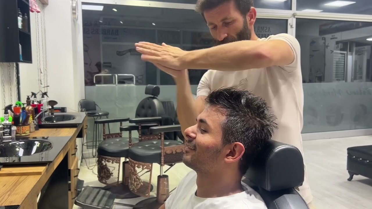 ASMR FAST FiNGER SONER  head,back,face, #asmr #massage #barber #hair #youtuber #youtube #shorts