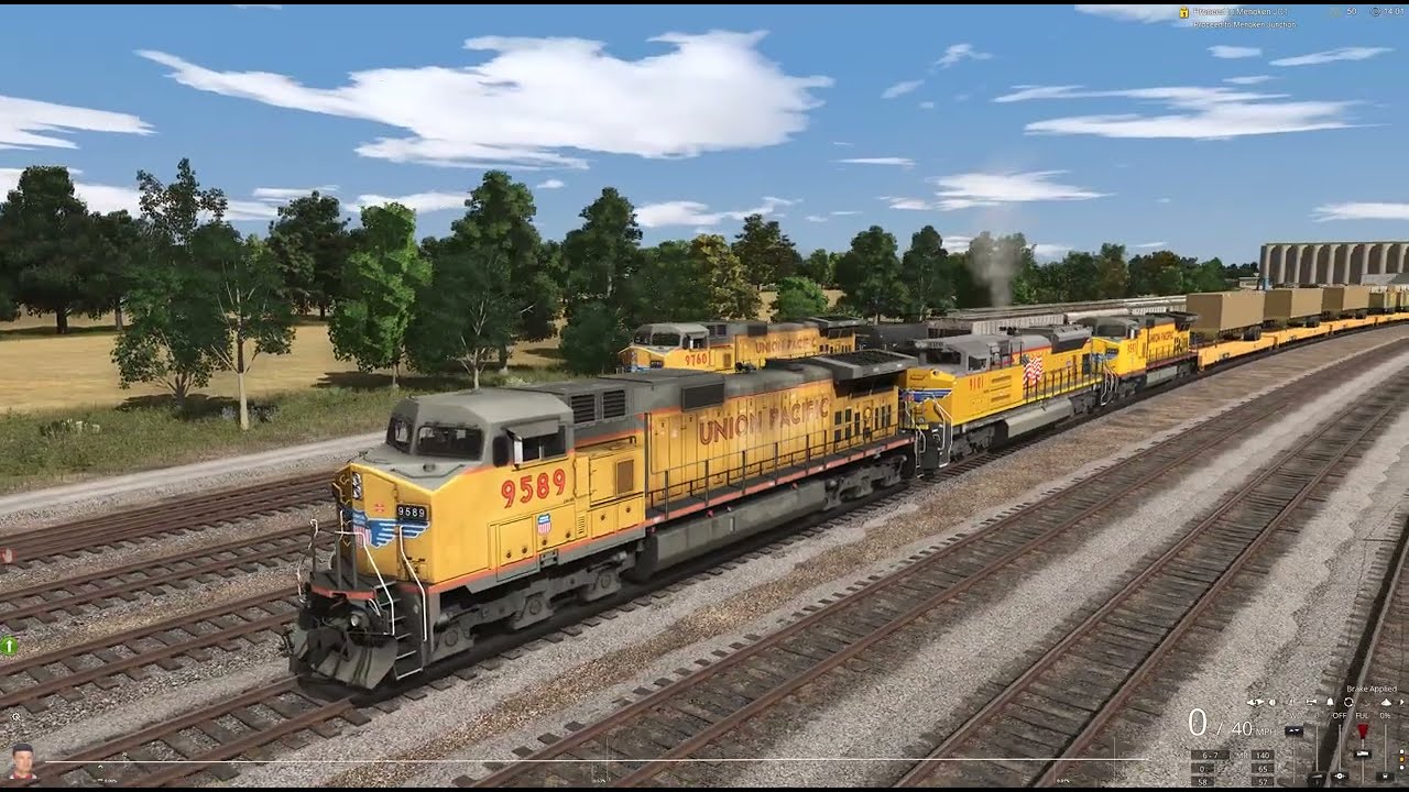 Trainz Railroad Simulator 2022 (TRS22) - GE C44-9W - Military Equipment Movement - 4K UHD
