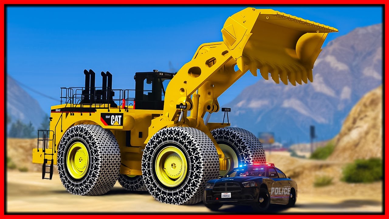 Ролевая игра GTA 5 — Гигантский экскаватор троллит полицейских | RedlineRP