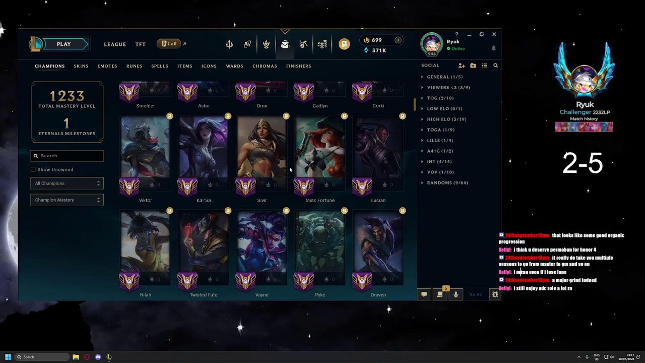 Challenger SoloQ 2229lp start |  Challenger adc EUW