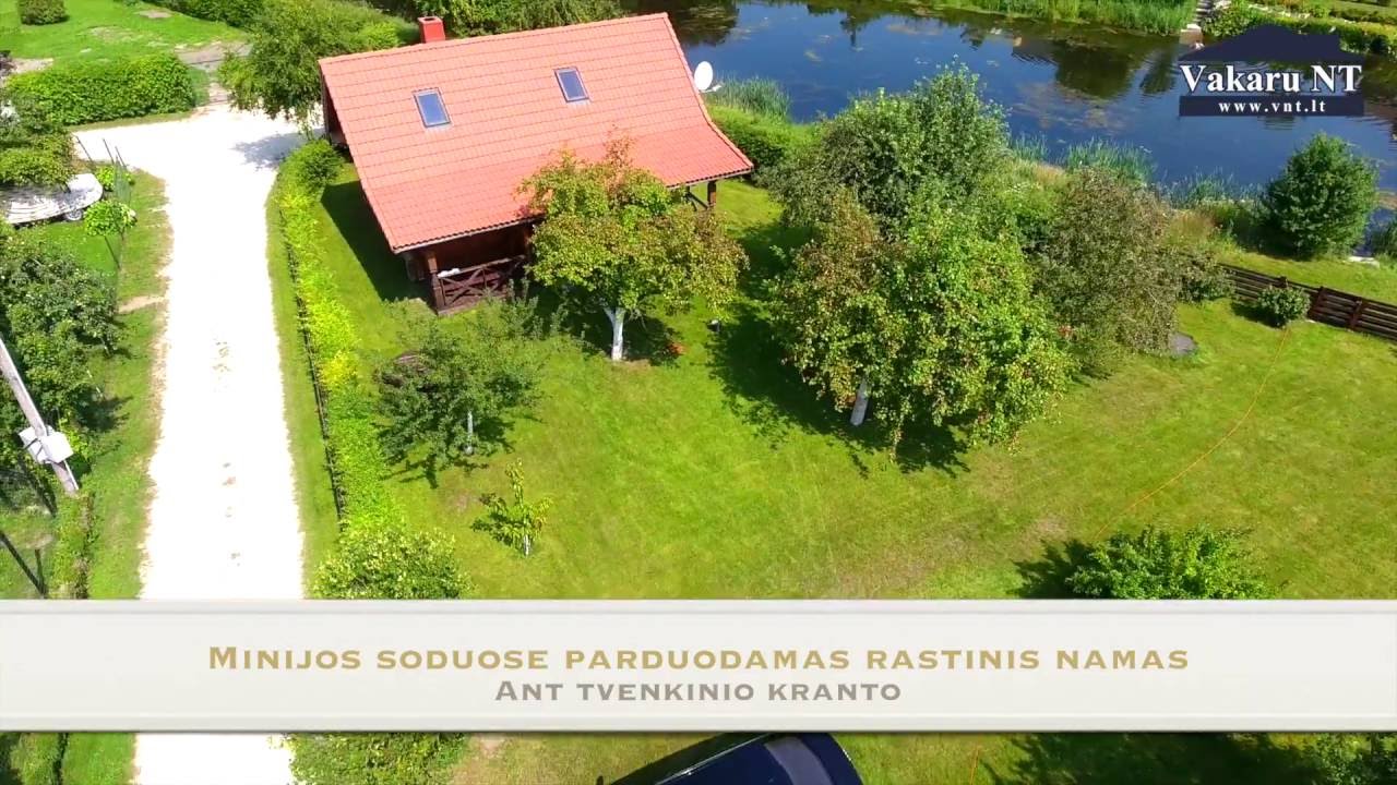 Rąstinis namas Minijos soduose Šernuose su pirtimi ant tvenkinio kranto