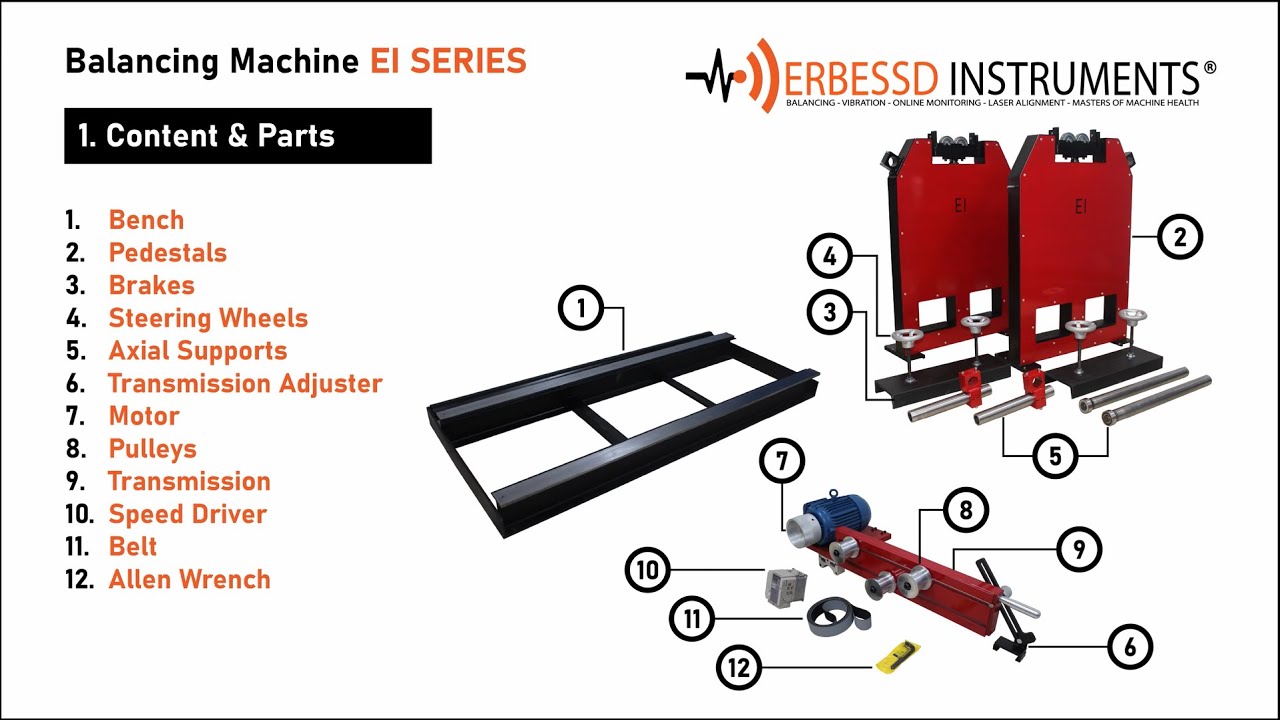 Assembling Balancing Machine with Soft Bearing Suspensions EI SERIES ERBESSD INSTRUMENTS