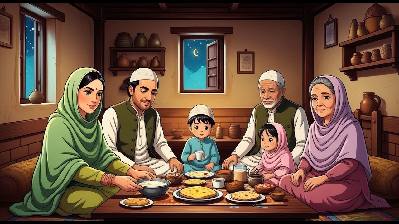 Cozy Ramadan in a Peaceful Village 🌙 | Islamic Family Story (Ghibli Style)