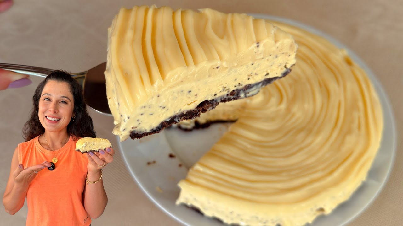TORTA DE SORVETE BROWNIE SOBREMESA REFRESCANTE E FÁCIL