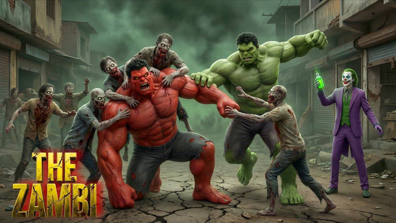 Hulk ke Gaon Mein Zombie Virus!🔥Red hulk vs green hulk#hulkhulk#epicbattle#