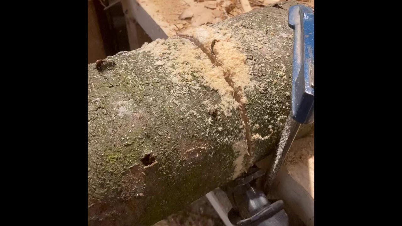 Eine Schale drechseln aus Kirschen- Gr&uuml;nholz im Schnelldurchlauf!!!