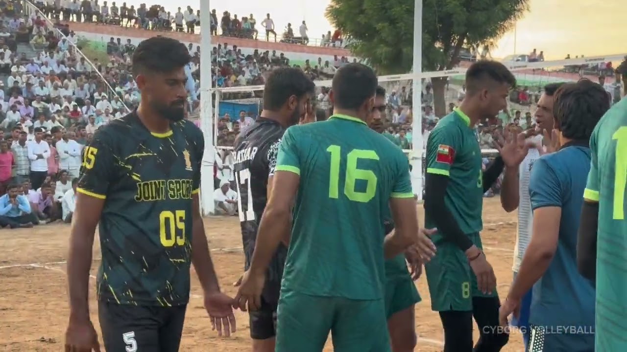 Set 1 Indian Army vs Rajasthan Police volleyball match at Bibasar Dham 2024