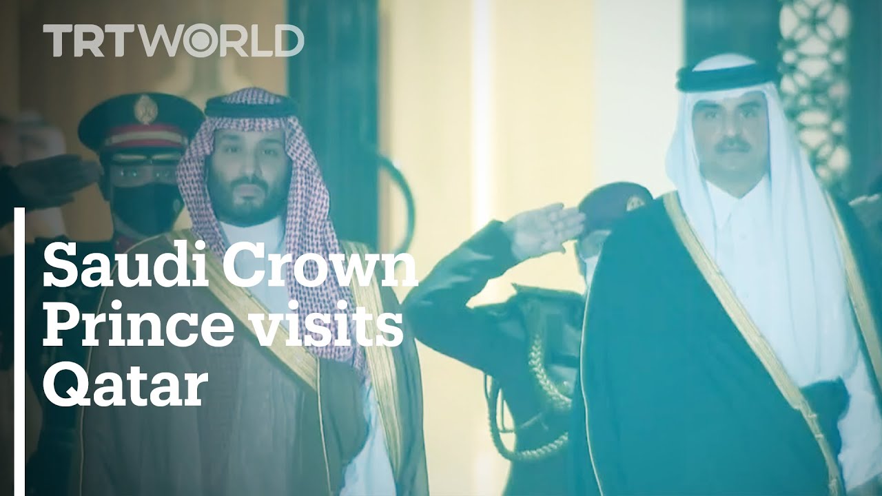 Qatari emir welcomes Saudi crown prince to Doha