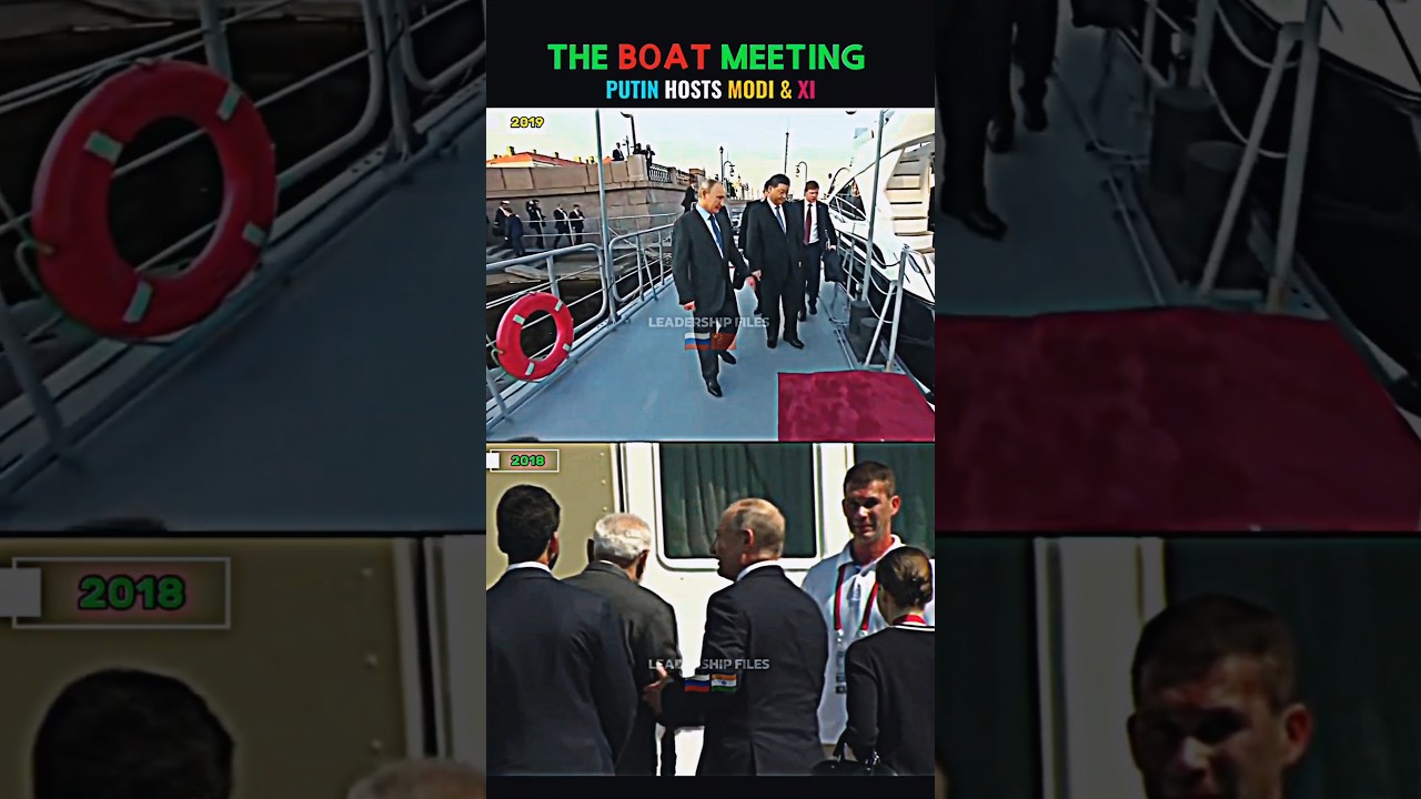 Putin hosted Xi & Modi to a boat #putin #shorts
