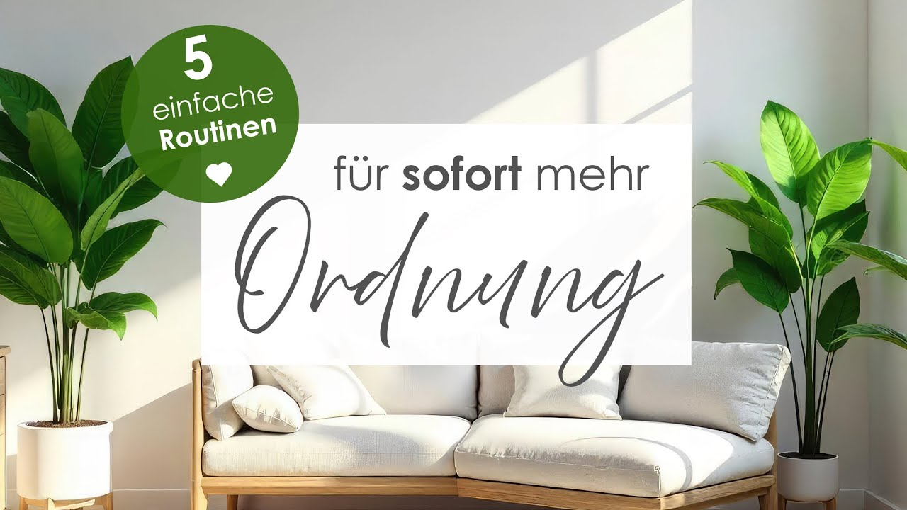 5 einfache Routinen ✨ für ein ordentliches Zuhause.