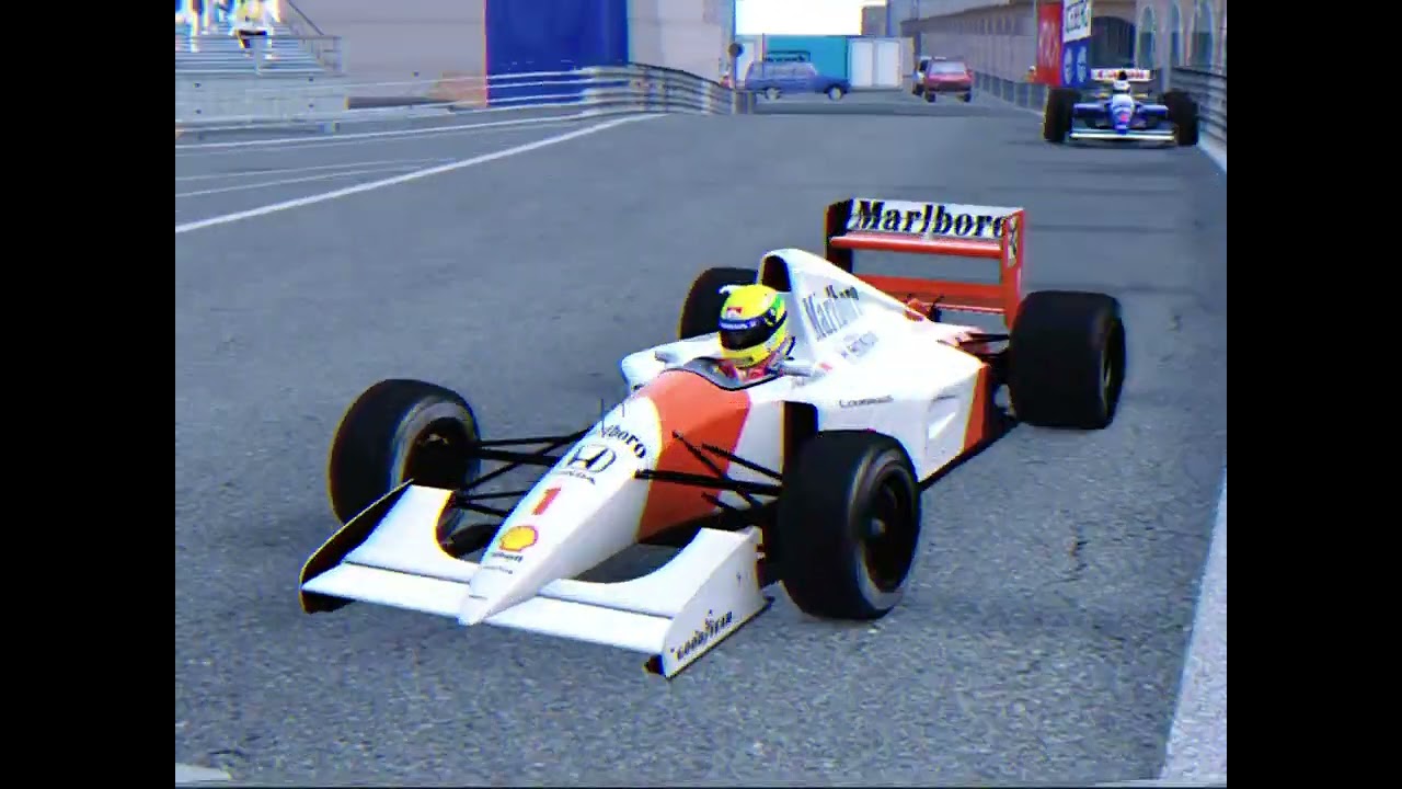 DUELO FINAL NAS ULTIMAS VOLTAS DO GP DE MONACO DE 1992 ENTRE SENNA E MANSELL - Assetto Corsa
