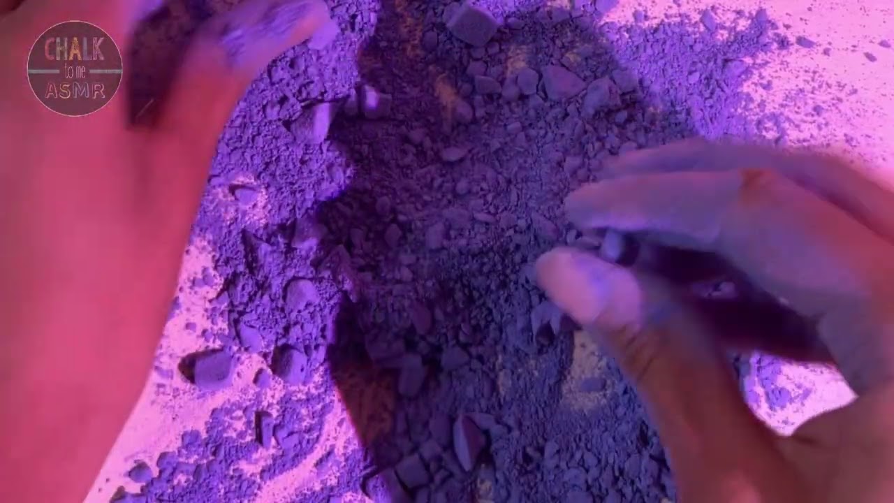 FULL PURPLE CHALK POWDER!! #relax #powderplay #asmrcommunity