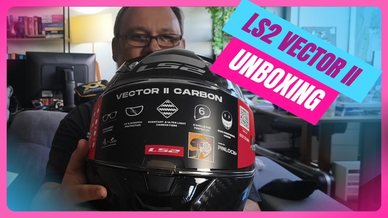 Unboxing do LS2 Vector II Carbon e instalação do pinlock 