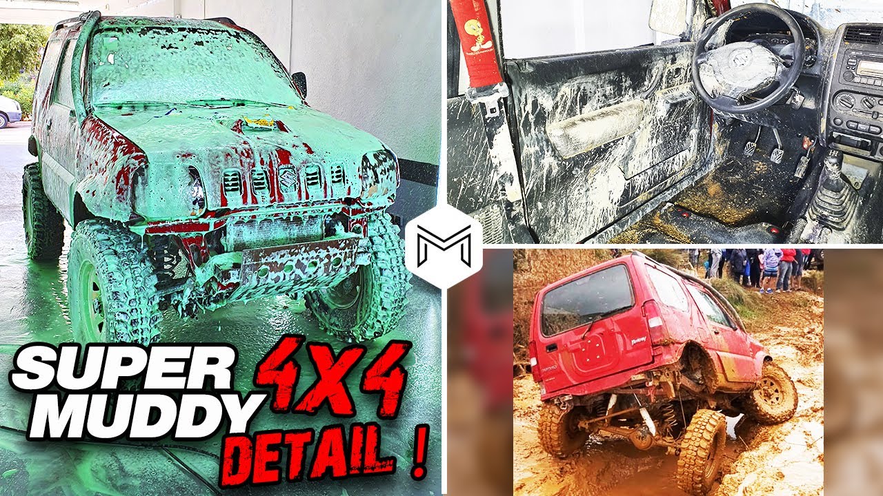 Deep Cleaning Muddy Suzuki 4x4 | Disaster Car Detailing Transformation!
