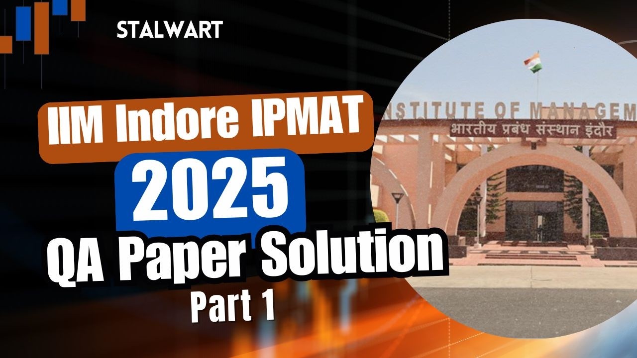 IPMAT Indore 2025 QA Paper Solution I Part 1 I IPMAT Previous Year Papers Solution I #ipmat