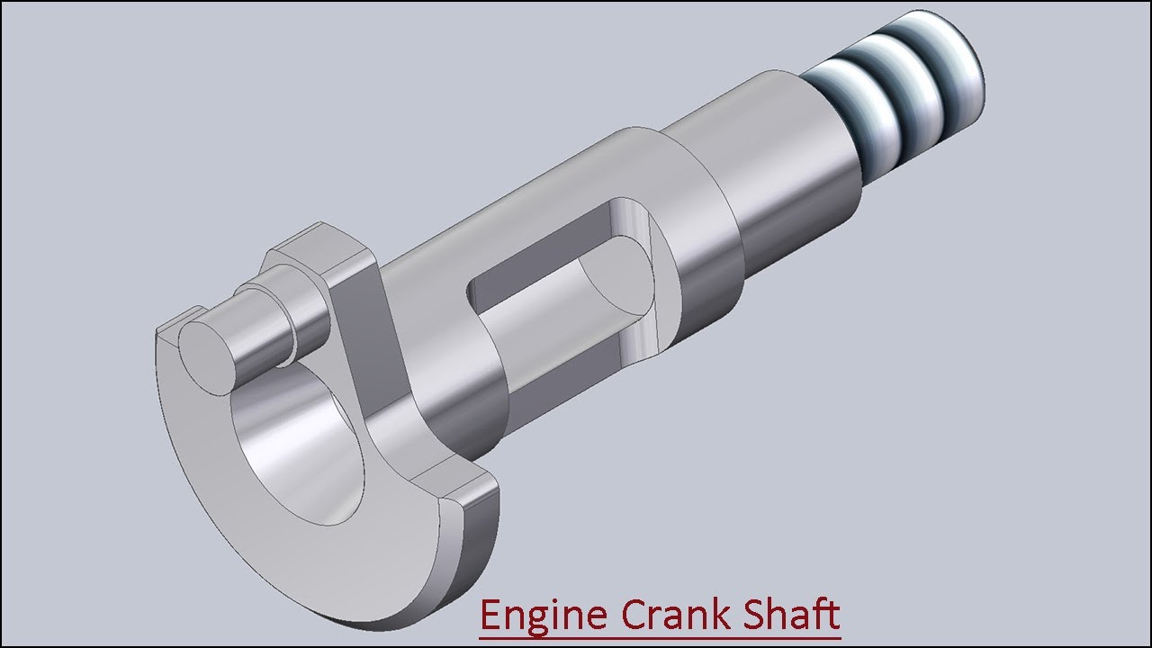 Engine Crank Shaft (Solid Edge Tutorial)