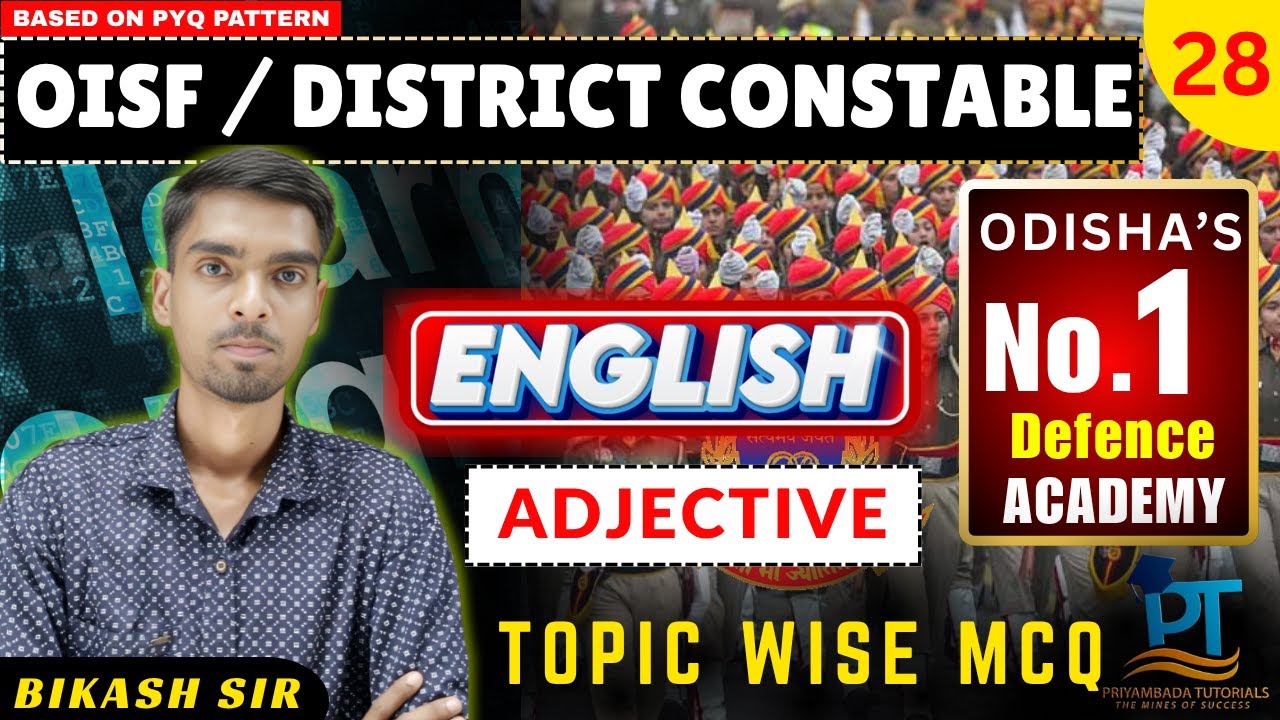OISF & District Constable | Adjective Top MCQs | TOPIC WISE | #districtconstable  #oisf #bikashsir