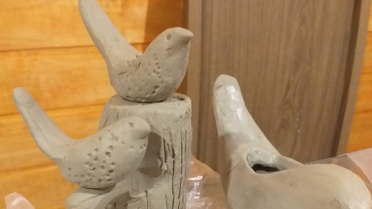 como modelar pássaro de  cerâmica.