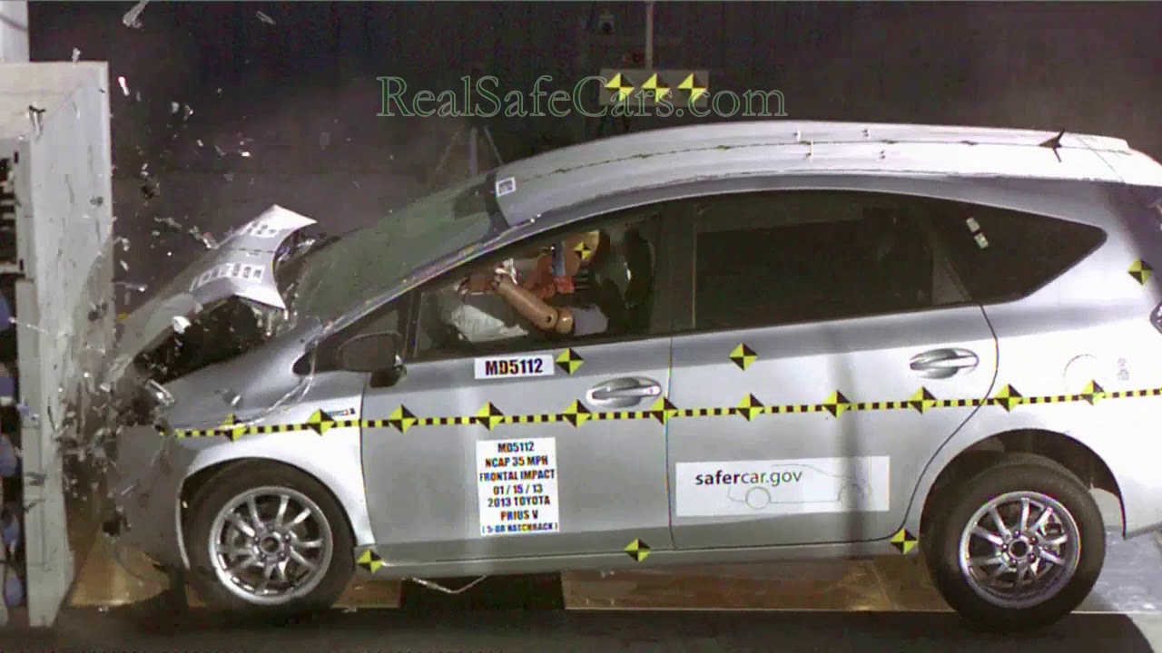 Toyota Prius v (2013-2017) Crash Tests (Side-Pole, Front, Side)