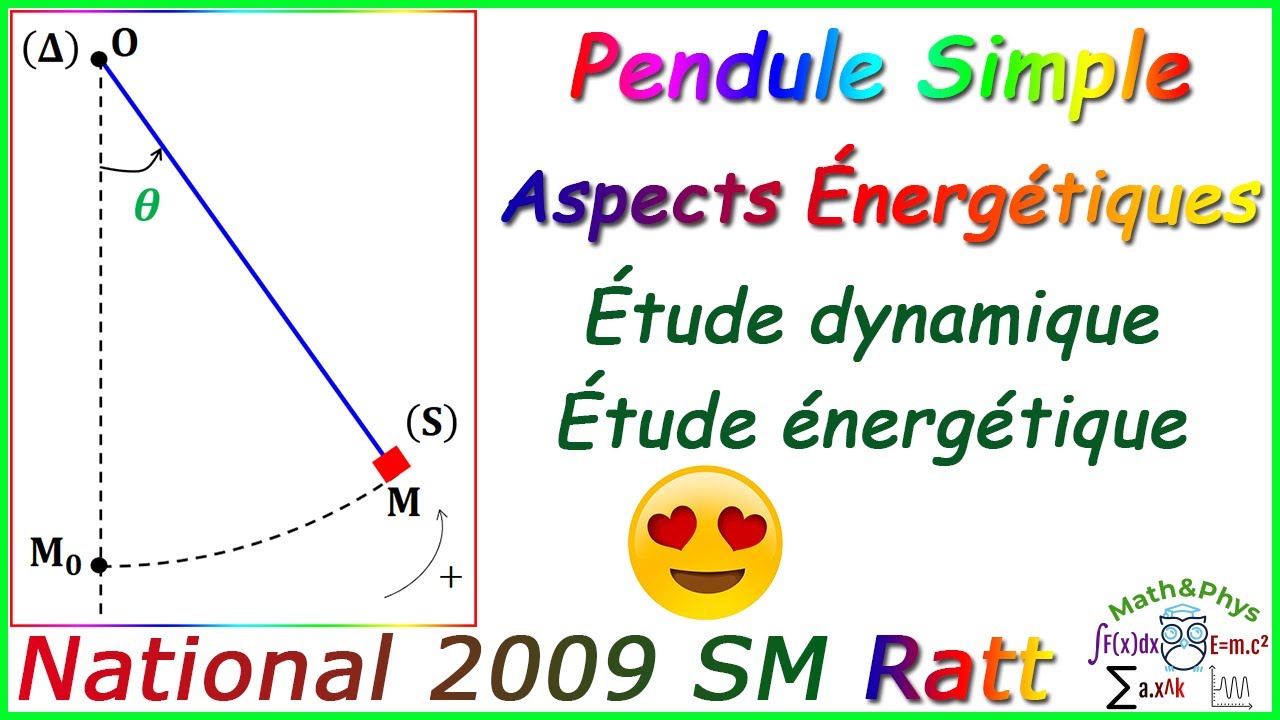 Pendule Simple - Oscillateurs Mécaniques - Aspects énergétiques - Examen National 2009 SM