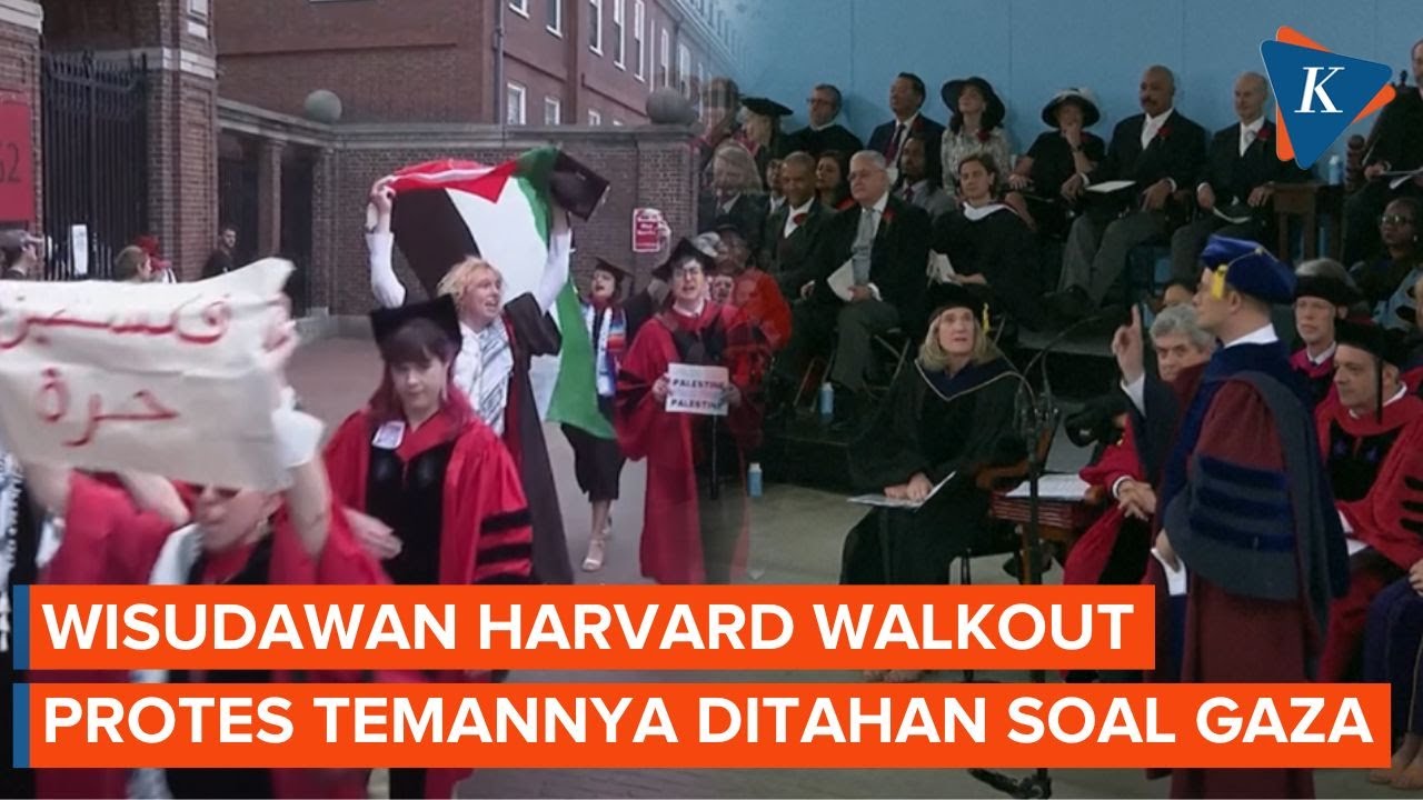 Ratusan Wisudawan Harvard “Walkout”, Protes Penahanan 13 Mahasiswa Pro-Palestina