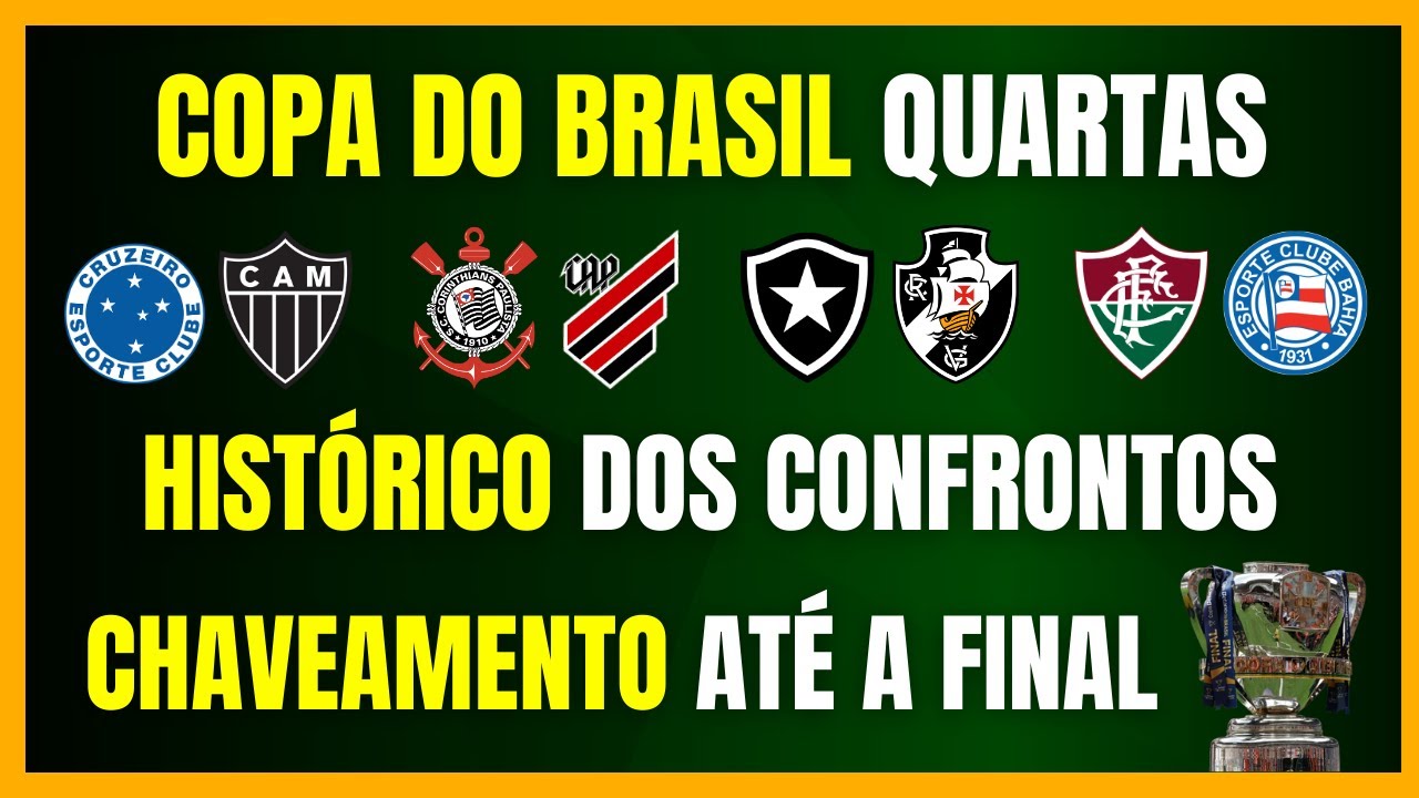 COPA DO BRASIL | DUELOS DAS QUARTAS | HIST&Oacute;RICO DOS CONFRONTOS | CHAVEAMENTO AT&Eacute; A FINAL