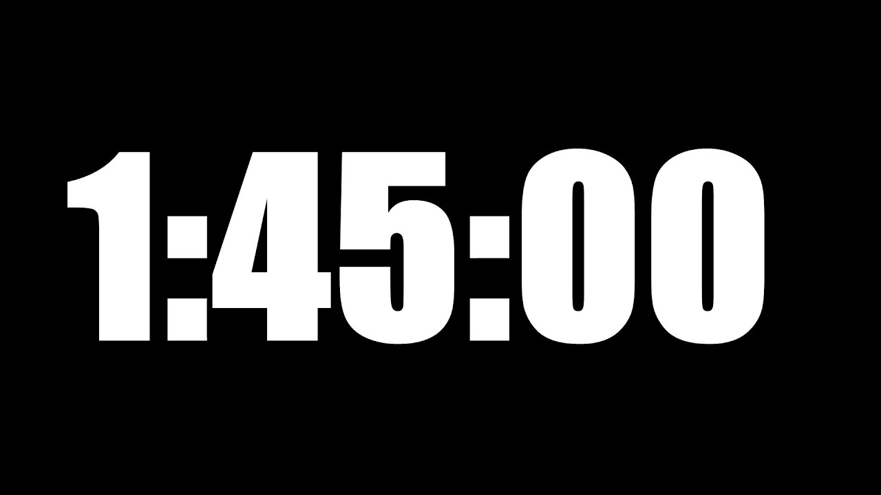1 HOUR 45 MINUTE TIMER &bull; 105 MINUTE COUNTDOWN TIMER ⏰ LOUD ALARM ⏰