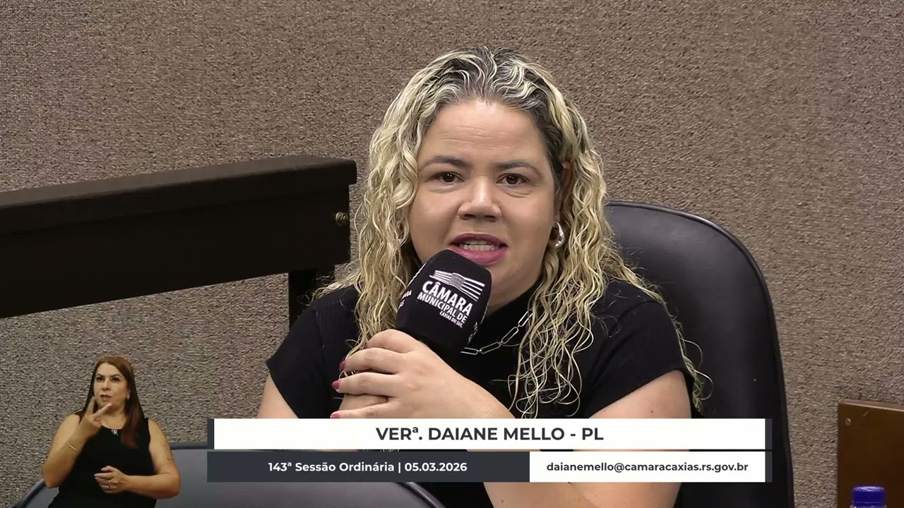 10 -  143ª Sessão Ordinária - Em discussão - Tenente Cristiano Becker/PRD I 05.03.2026
