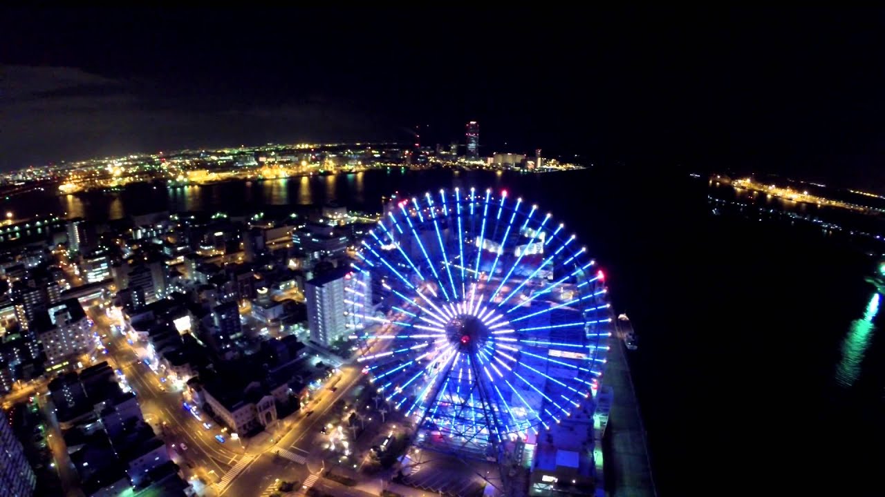 【とある空撮録】天保山 大観覧車の夜景